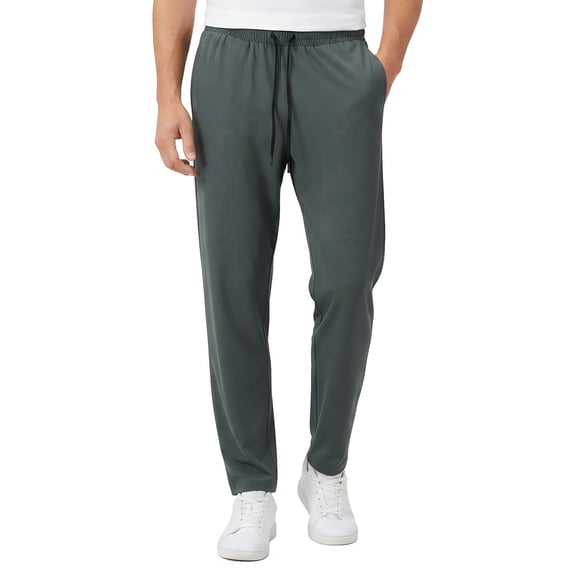 AZoiNM Men's Quick-Dry Athletic Pants Loose Fit Straight Leg Reflective Elastic Waistband