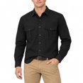 thumbnail image 1 of AZoiNM Men's Relaxed Fit Long Sleeve Button Down Casual Shirt Solid Color Wrinkle-Free Shirt with Chest Pockets, 1 of 8