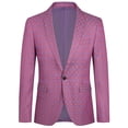 thumbnail image 1 of AZoiNM Men's Single Breasted Plaid Blazer Slim Fit Notch Lapel One Button Casual Sport Coat, 1 of 10