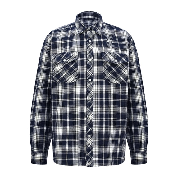 AZoiNM Men's Slim Fit Brushed Flannel Plaid Shirt Long Sleeve Button Down Shirt for Fall