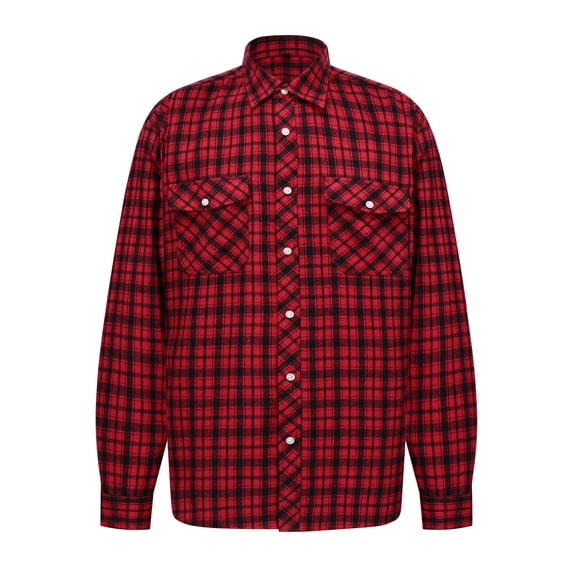 AZoiNM Men's Slim Fit Brushed Flannel Plaid Shirt Long Sleeve Button Down Shirt for Fall