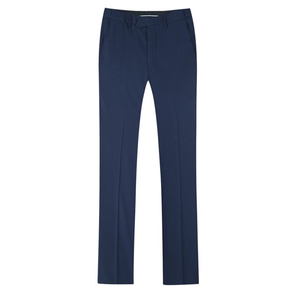 AZoiNM Men's Slim Fit Dress Pants Flat Front Business Casual Trousers 4 Pocket Polyester Viscose Blend