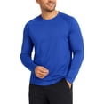 thumbnail image 1 of AZoiNM Men's Solid Long Sleeve T-Shirt Relaxed Fit Breathable Casual Top Athletic Wear, 1 of 9