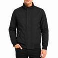 thumbnail image 1 of AZoiNM Men's Stand Collar Zip Jacket Loose Fit Lightweight Casual Long Sleeve Spring Fall, 1 of 15