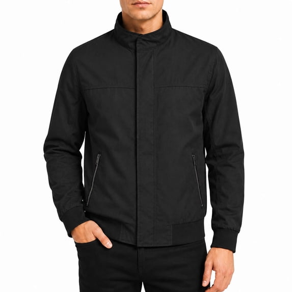 AZoiNM Men's Stand Collar Zip Jacket Loose Fit Lightweight Casual Long Sleeve Spring Fall