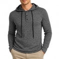 thumbnail image 1 of AZoiNM Men's Urban Fashion Hoodie, Casual Button-Down Sweatshirt, Lightweight Long Sleeve Hooded Pullover for All Seasons, 1 of 10