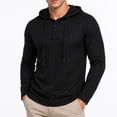 thumbnail image 1 of AZoiNM Men's Urban Fashion Hoodie, Casual Button-Down Sweatshirt, Lightweight Long Sleeve Hooded Pullover for All Seasons, 1 of 10