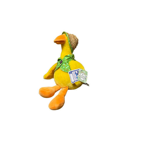 Aa Easter Plush 10 Yellow Duck Duckling Raten Hat Green Vest With Adoption Letter Soft Stuffed Animal New