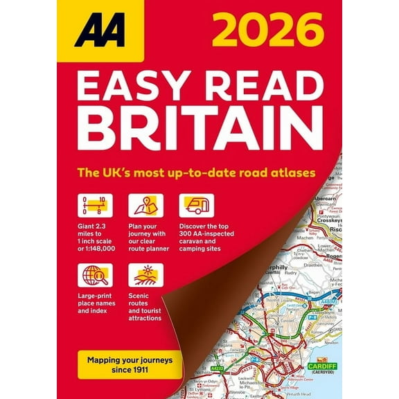 AA Easy Read Britain 2026 Flexibound, (Paperback)