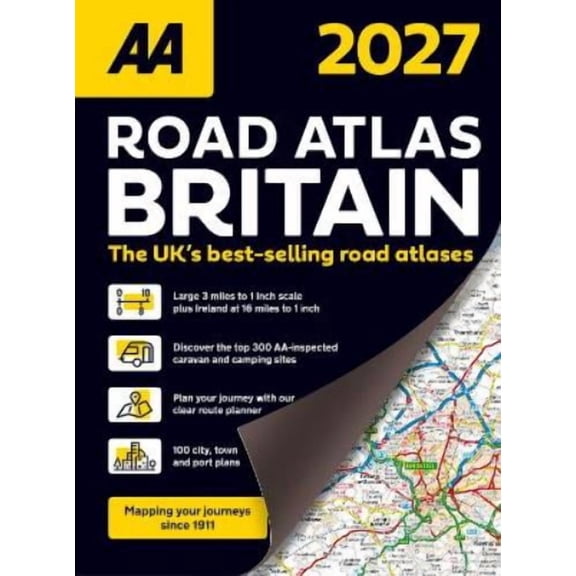 Aa Publishing AA Road Atlas Britain 2027 (Spiral-Bound) AA Road Atlas