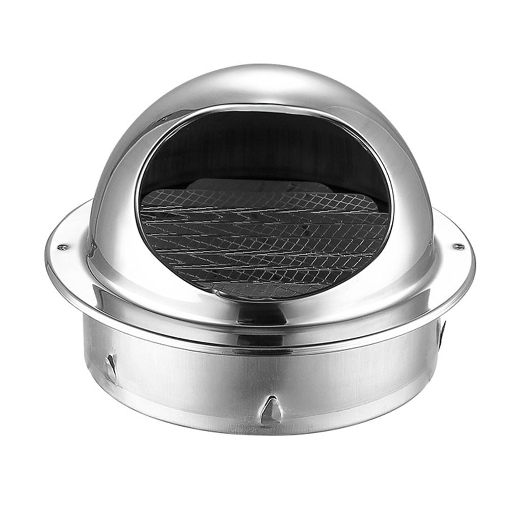 Aa Stainless Steel Vent Cap Rainproof Exteriorwallair Outlet Grille Round Heating Cooling Vent Cover 75/80/100/20/150/160Mm