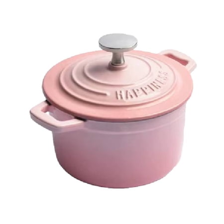 Aa2Zee 1 Quart Premium Enameled Cast Iron Mini Dutch Oven, Rose Pink - ENMDO01QTRSP
