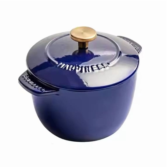 Aa2Zee 2 Quart Premium Enameled Cast Iron Mini Dutch Oven, Red - ENMDO02QTBLU