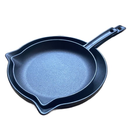 Aa2zee 2-Piece Pre-seasoned Premium Cast Iron Frying Pan Set, 10-Inch and 8-Inch