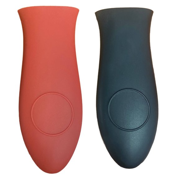 Aa2zee 2PCs Silicone Hot Handle Holder Red/Black