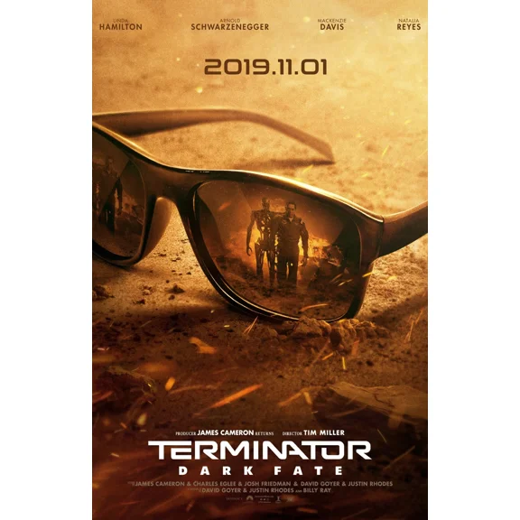 Aa4445 Terminator Dark Fate Film By Tim Miller 2019 Glasses Movie Poster 11X17