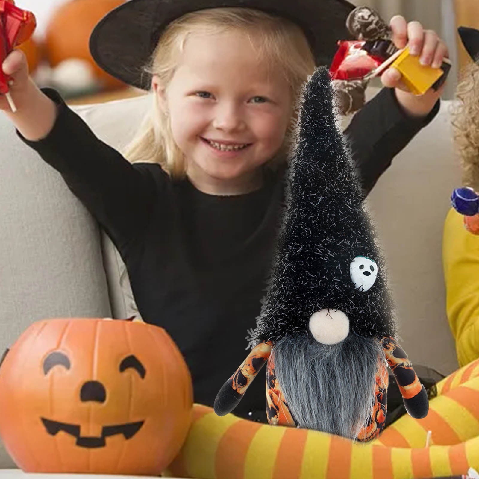 AaSFJEG 2024 Halloween Decorations with and Glo No Face Dolls and Dwarf