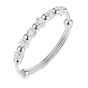 AaSFJEG Adjustable Rotating Bangle Bracelet for Women and Girls Unique Jewelry Gift for Anxiety 1PC