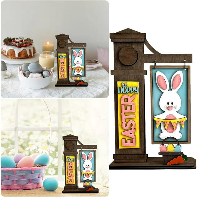 AaSFJEG Boho Table Decor 2024 Easter Home Ornament Easter Happy Bunny