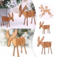 AaSFJEG Boho Table Decor Christmas Decorations Deer DIY Wooden Crafts