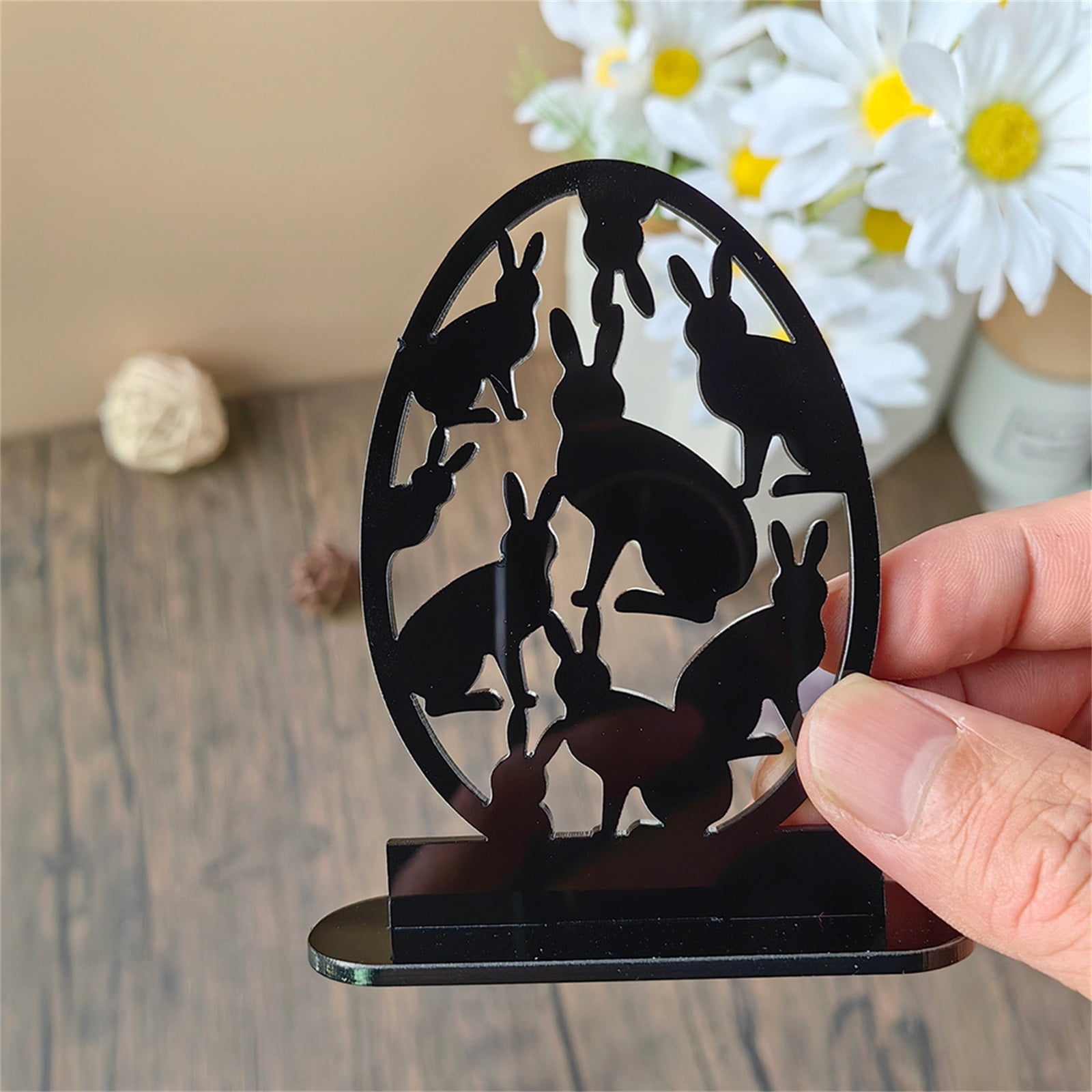 AaSFJEG Car Ornaments Easter Decorative Ornament Acrylic Bunny Eggs