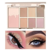 AaSFJEG Cargo Cosmetics Chestnut Seven Color Eye Shadow Beginner Pearly Fine Flash Retouchling Outline Nose Shadow Blushes Eye Shadow