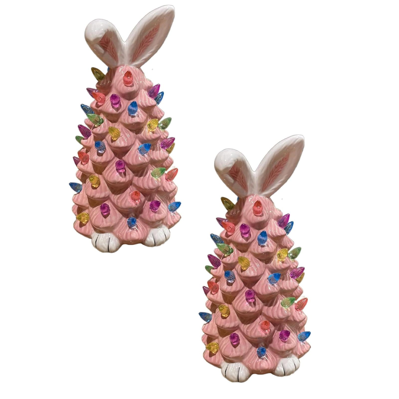 AaSFJEG Christmas Ornament Bulbs Pink Bunny Tree Easter Decorations For