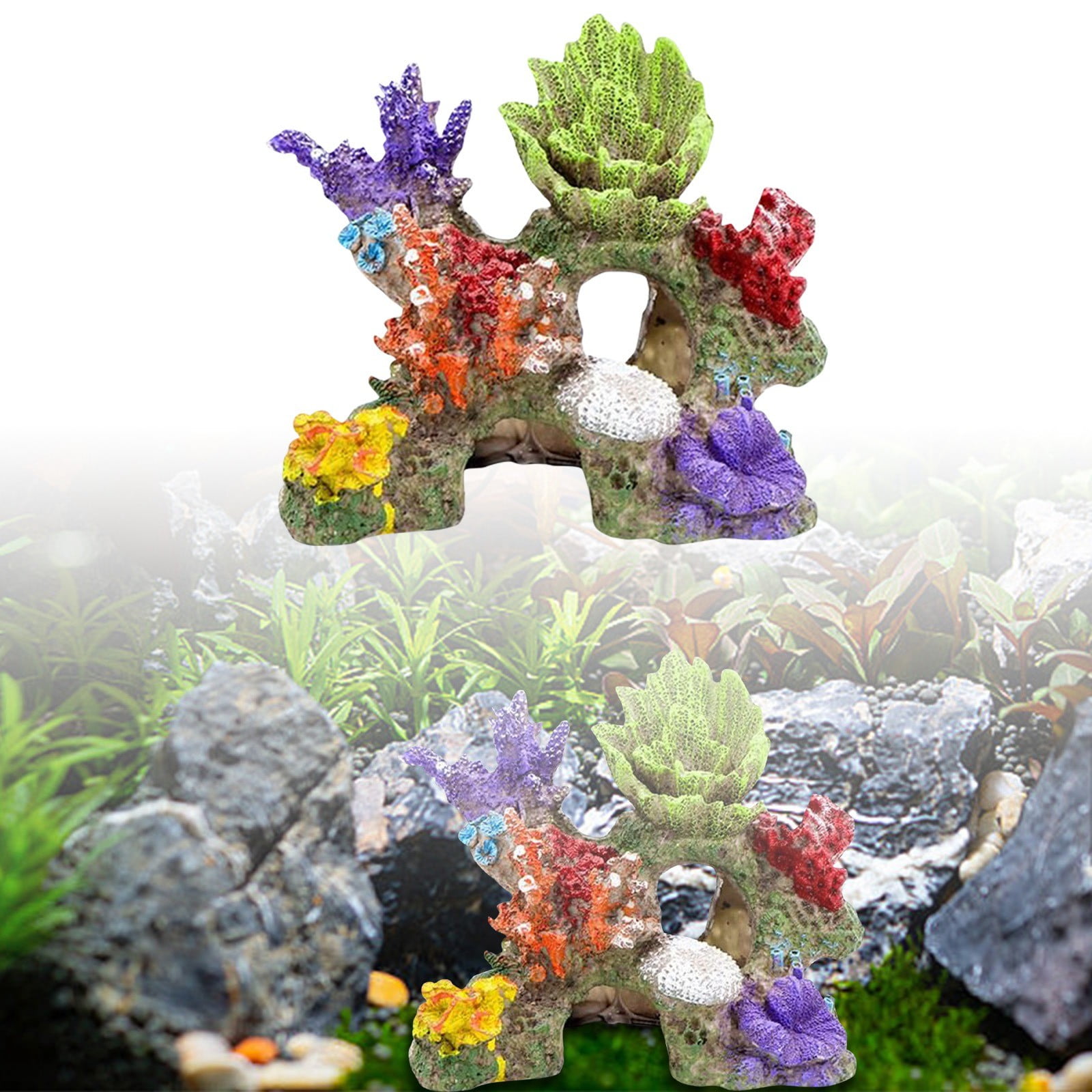 AaSFJEG Christmas Ornaments Fish Tank Decoration Aquarium Background