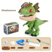 AaSFJEG Craft Storage Containers 5 in 1 Dinosaur Stationery Set 5 in 1 Kids Dinosaur Model Pencil Ener Dinosaur Stationery Set with Eraser Flexible Ruler Stapler Pencil Ener