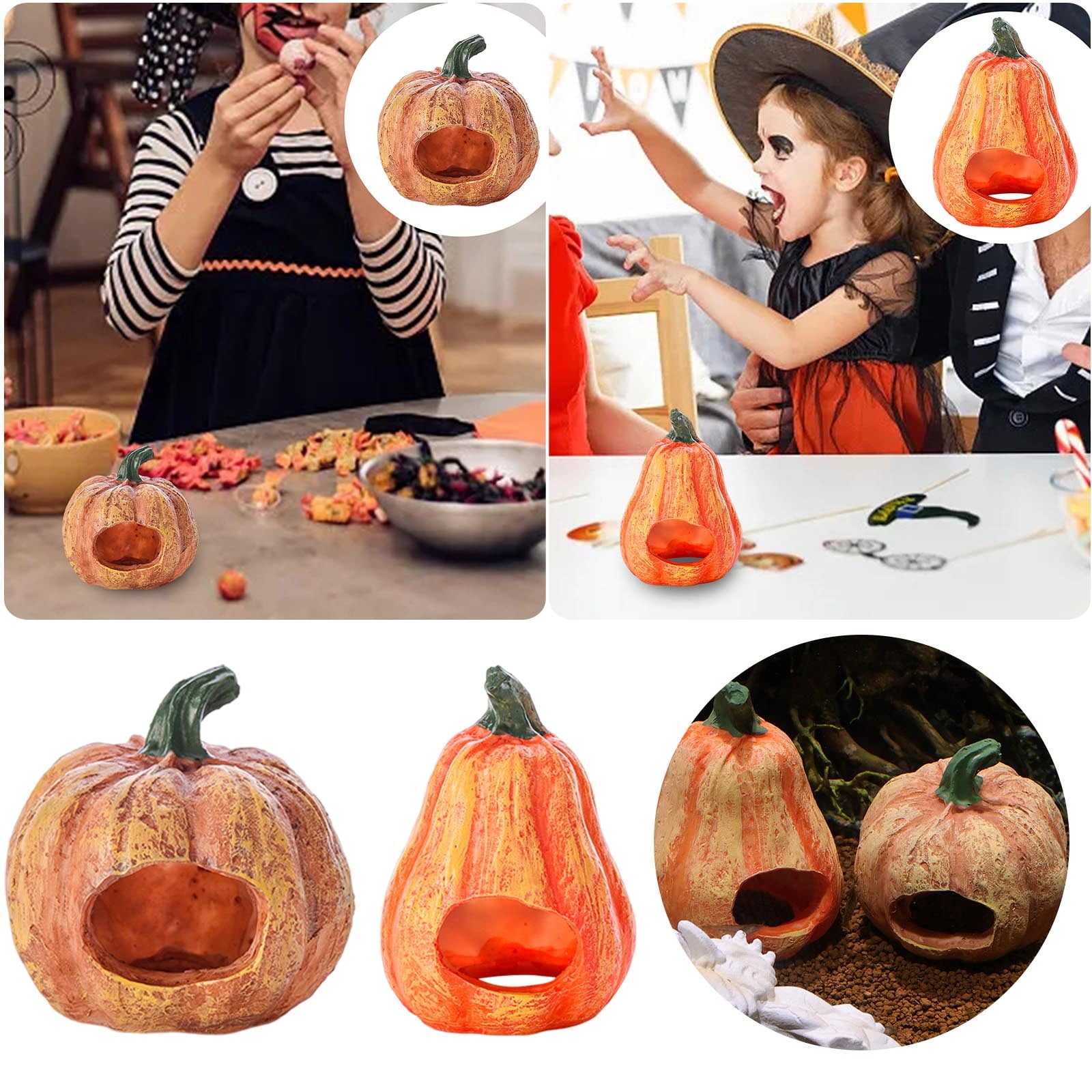 AaSFJEG Decor Pumpkin Aquarium Fish Tank Decor Ornament for Halloween Pumpkin Fish and House 1 PC Walmart