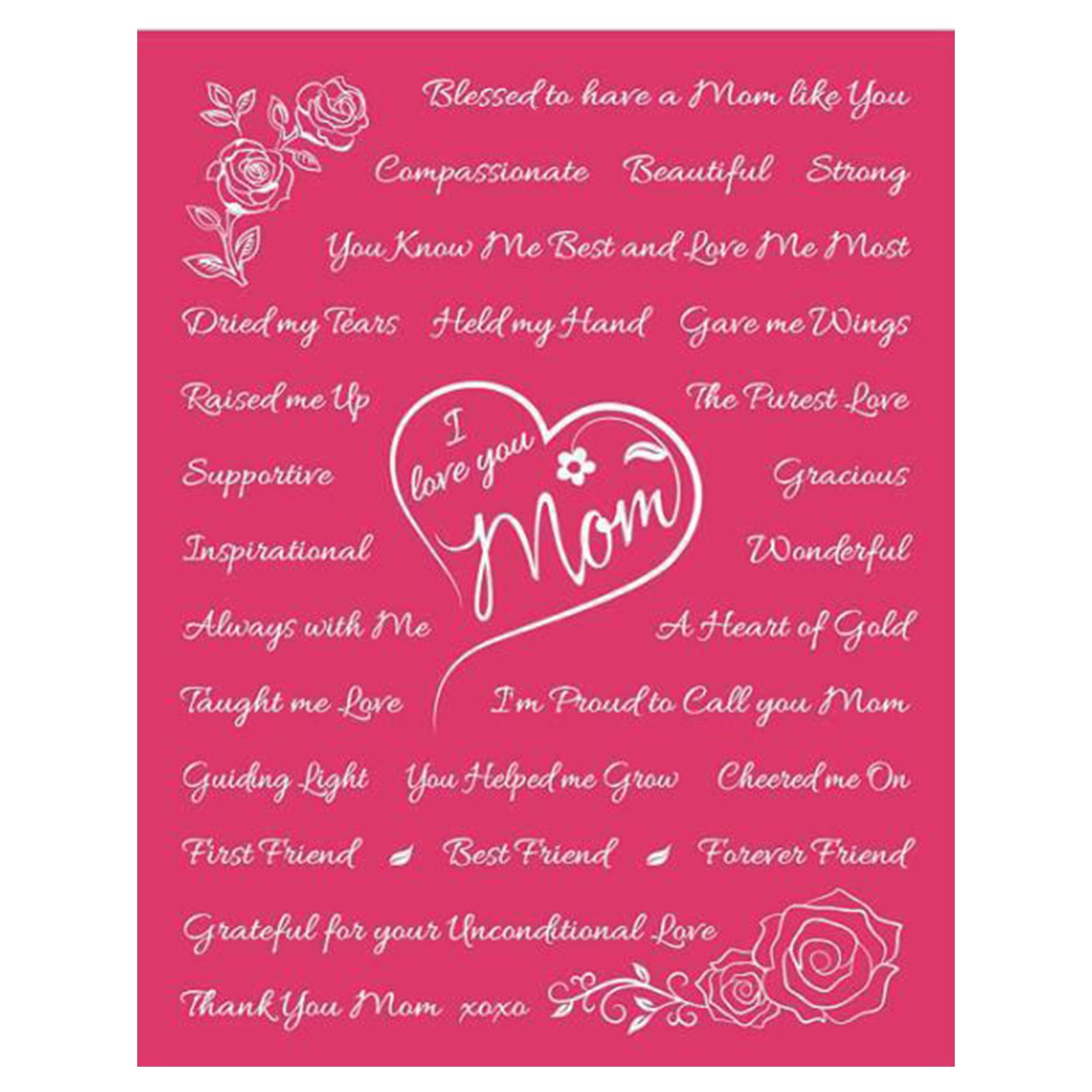 AaSFJEG Graduation Decorations Picnic Blankets I Love You Mom Blanket