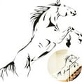 AaSFJEG Outdoor New Black Running Horse Wall Sticker Removable Decal