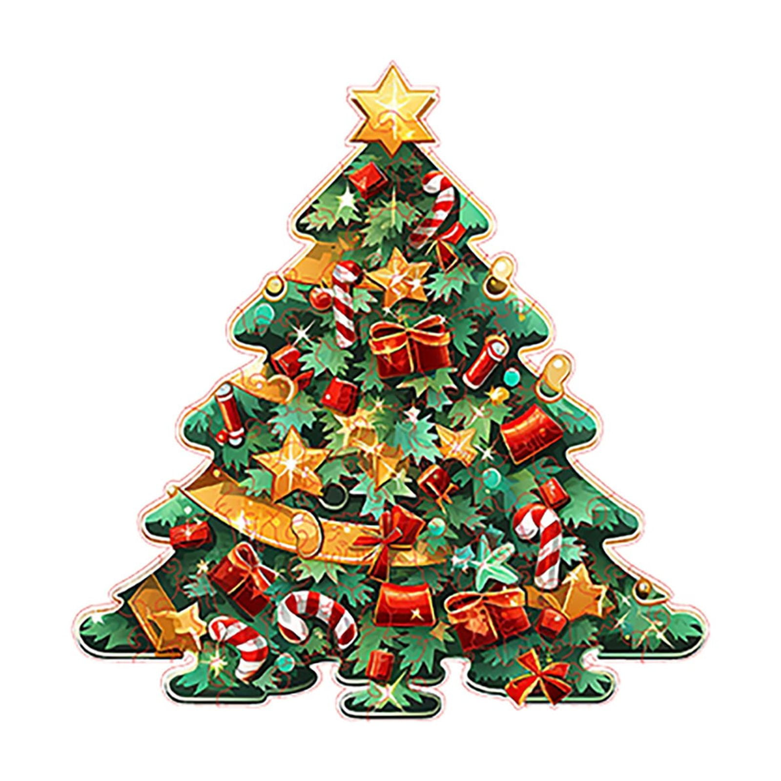 AaSFJEG Outdoor Water Toy Christmas Tree Animal Puzzle Educational Wood