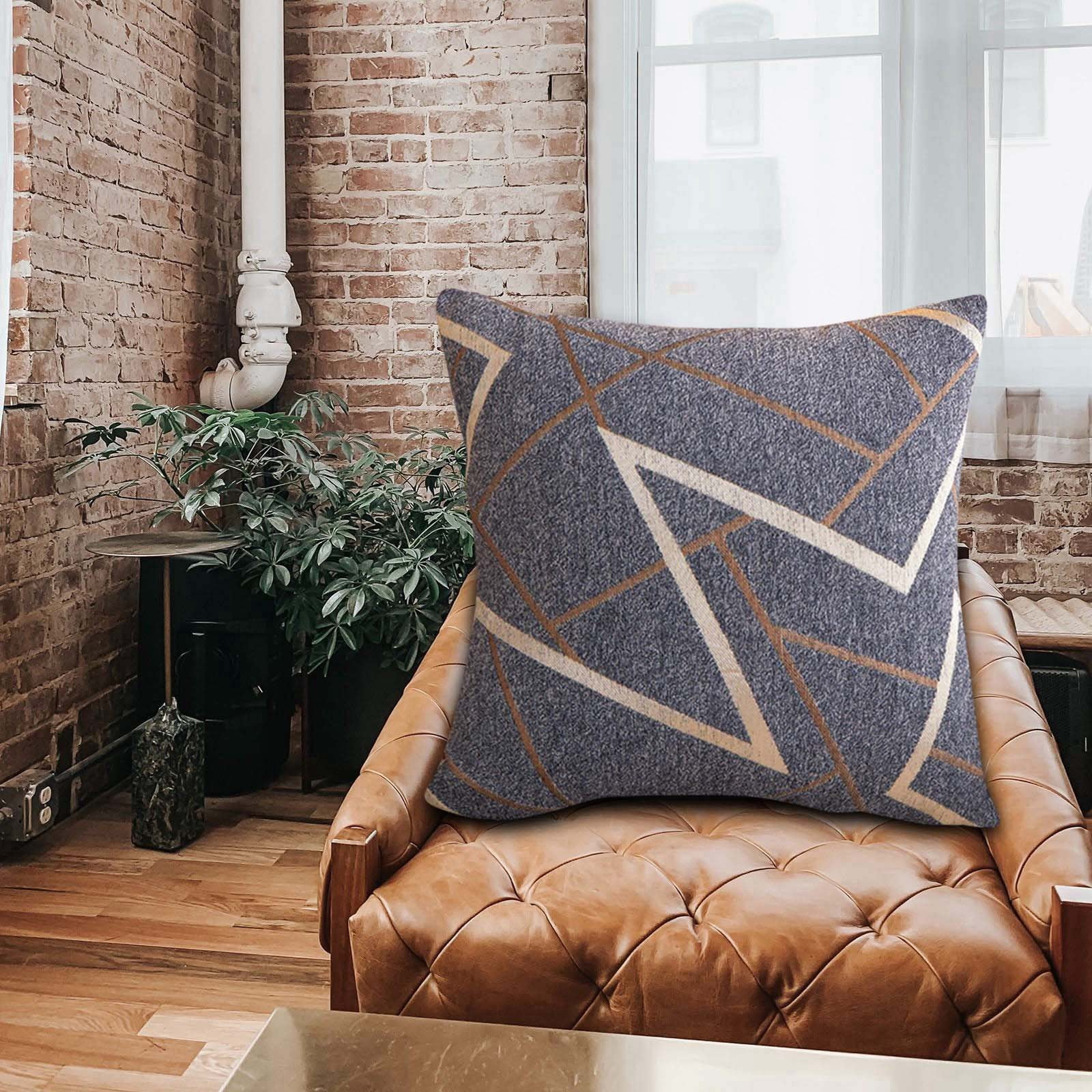 AaSFJEG Pillowcase Square Checkered Embroidery Decoration Pillow Box