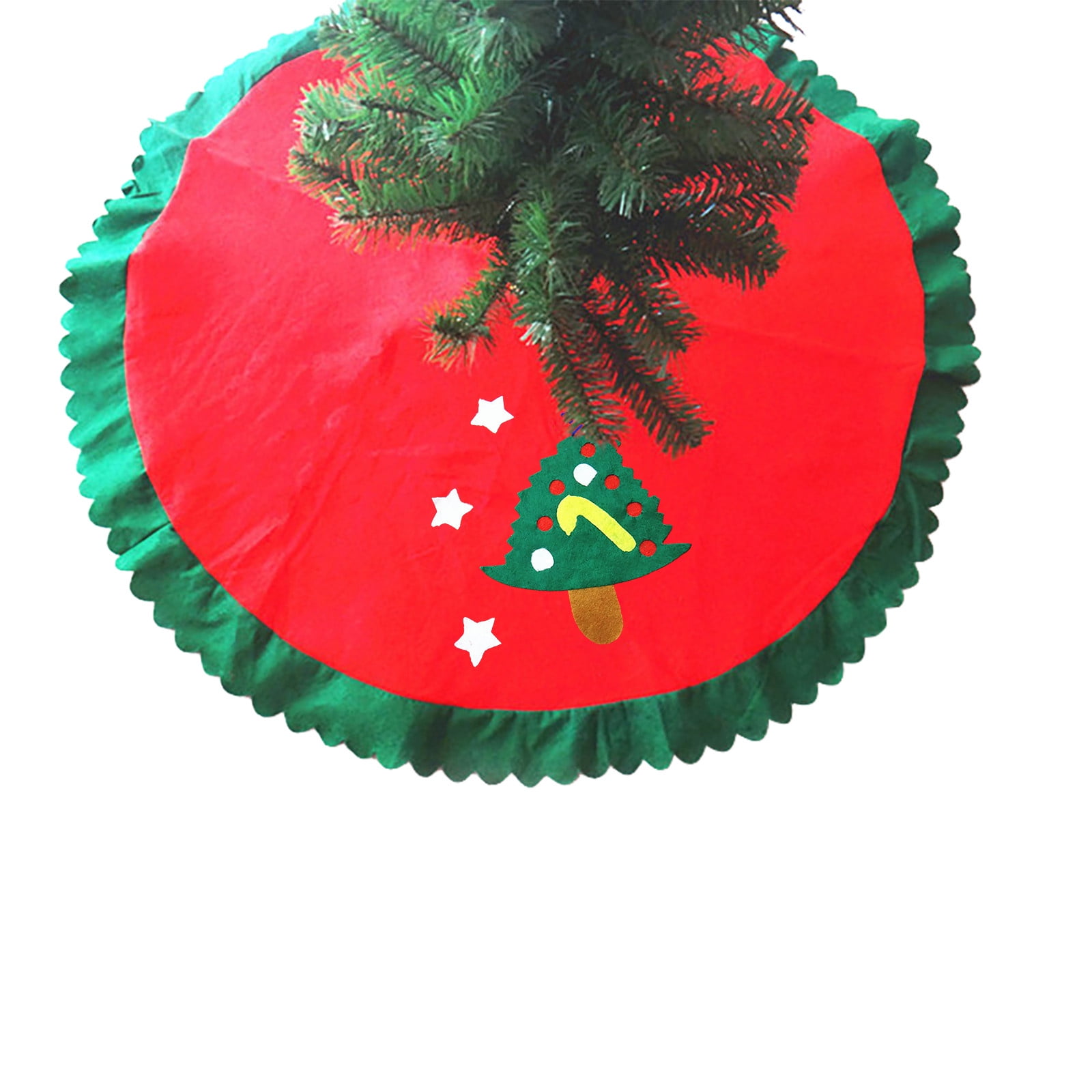 AaSFJEG Plush Throw Christmas Tree Skirt NonWoven Fabric Christmas