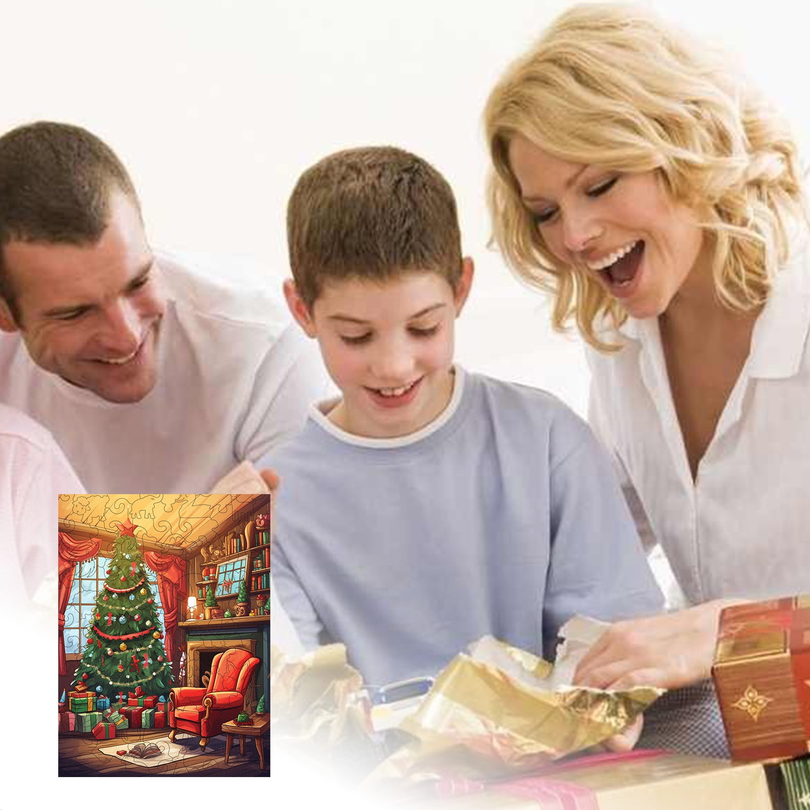 AaSFJEG Pool Toy Christmas Tree Wooden Puzzle Educational Wooden Puzzle