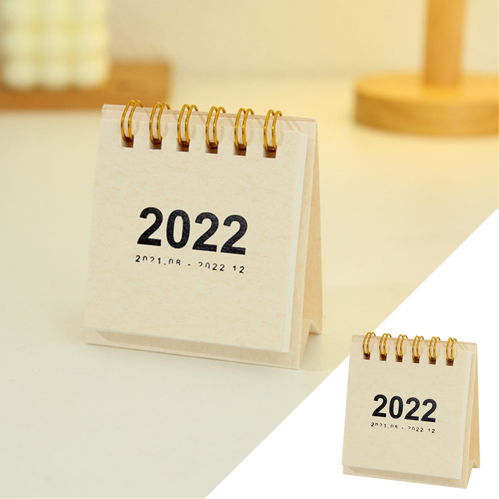 AaSFJEG Summer 2024 Portable English Fresh and Small Desktop Calendar