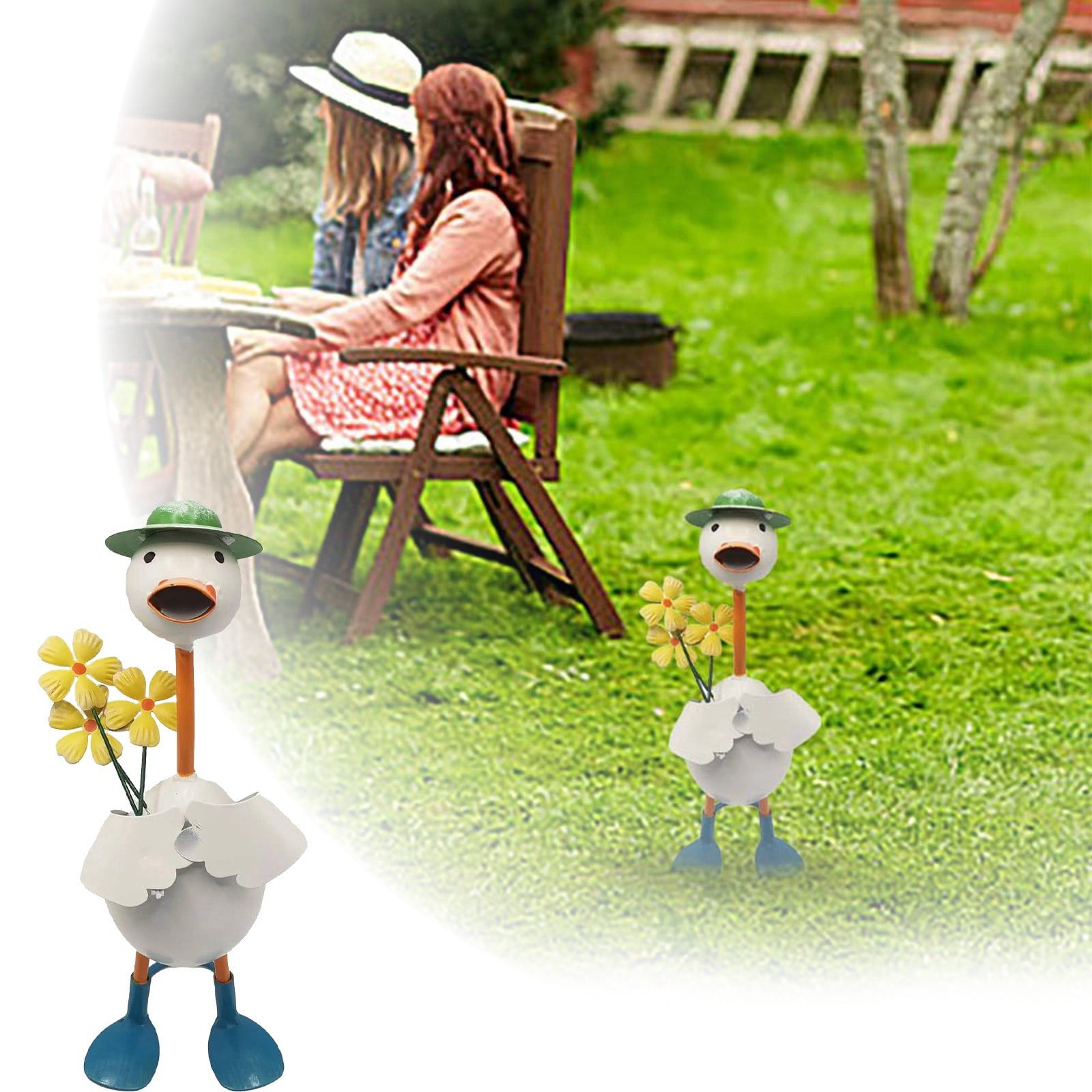 AaSFJEG Table Ornaments Outdoor Sculpture Metal Garden Decor Art