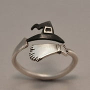 AaSFJEG Witch Finger Ring Alloy Ring Witch Hat Magic Ring