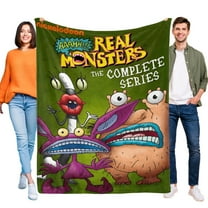 Aaahh!!! Real Monsters Blanket for Boys Girls Lightweight 30x40in Kids Throw Blanket Cute Soft Blankets Flannel Plush Blankets Gifts