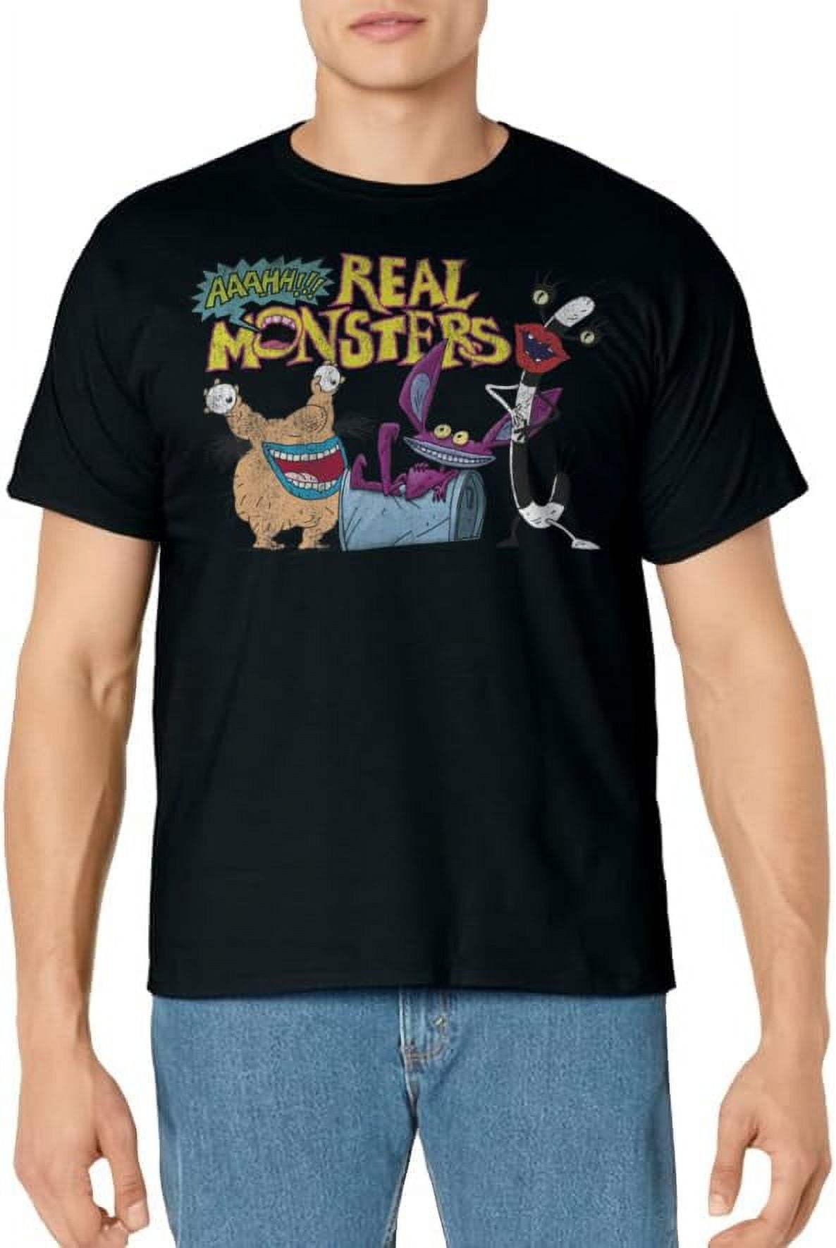 Aaahh!!! Real Monsters Friends Logo T-Shirt graphic Cartoon Anime Fans ...