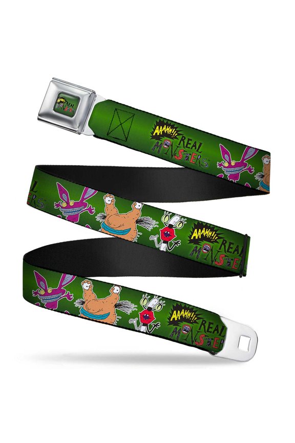 Logo Full Color Green Aaahh!!! Real Monsters Ickis Seatbelt Belt Standard