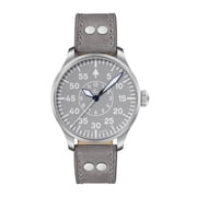 Laco Aachen Grau 42 Automatic / Leather Strap | Gray Dial