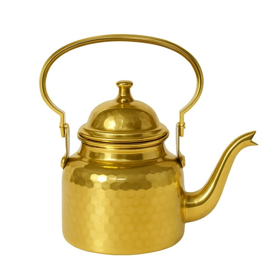 Aacure Brass Tea Kettle | 500ML | Brass Ketali | Traditional Vintage Serveware for Tea, Coffee & Hot Beverages