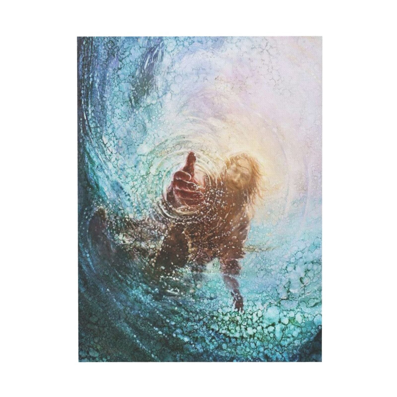 Aaekzj Jesus Christ Canvas Wall Art The Hand of God Poster Modern ...