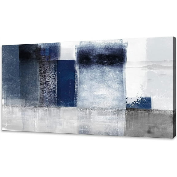Aaheei Abstract Artwork for Wall Decor Blue and Gray Abstract Wall Art Canvas Prints for Living Room Bedroom Office Wall Decor Home Decor Canvas Wall Art Poster Print