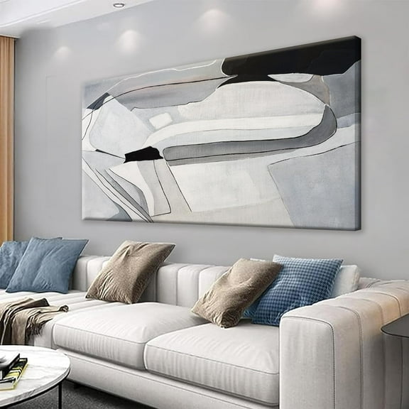 Aaheei Abstract Canvas Art Wall Decor Modern Minimalist Home Wall Decor Paintings White Wall Art Prints Abstract Art Line Art Bedroom Kitchen Office Decor