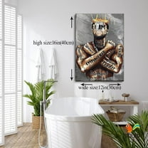 Aaheei African American Wall Art Inspirational Black Man Men Portrait Wall Art Afro King Poster Abstract Motivational Quotes Canvas Prints Painting Home Decor for Bedroom Living Room Gift
