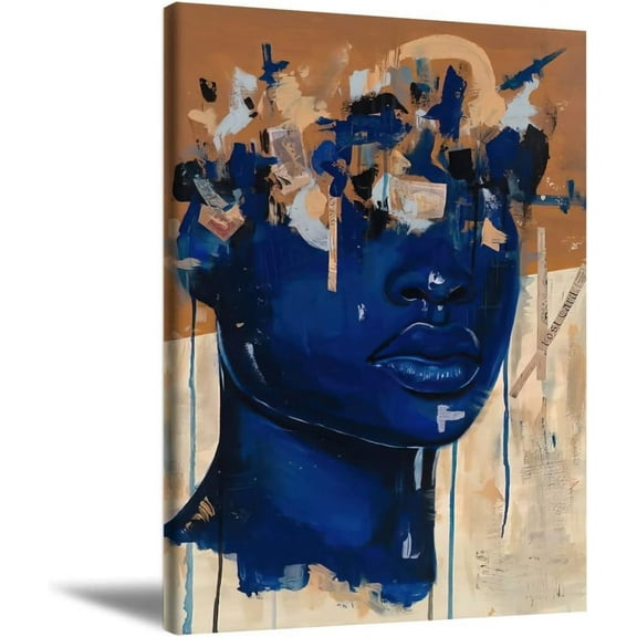 Aaheei African American Wall art Black Woman Wall Art Black Girl Wall Art Motivational Black Girl Wall Art Abstract Modern Home Decor Canvas Artwork For Bedroom Best Gifts For Your Friends