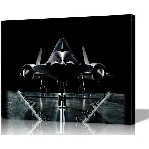 Aaheei Airplane Decor SR-71 Blackbird Wall Art - Fighter Jet & Military Aviation Poster for Room Decor